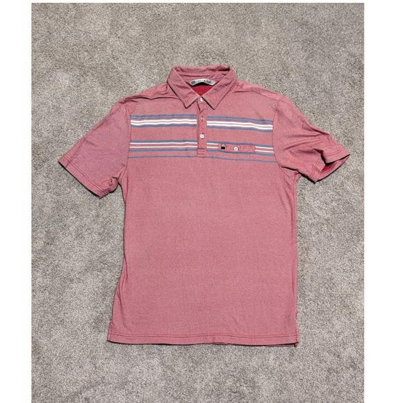 Travis Mathew Other - Travis Mathew Premium Golf Polo red striped short sleeve golf shirt M